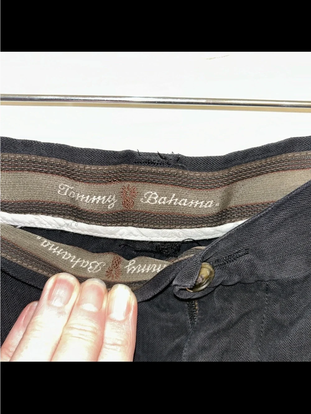 Tommy Bahama Black 100% Silk Flat Front Shorts W 40